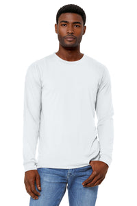 BELLA+CANVAS Unisex Triblend Long Sleeve Tee BC3513 - Solid White Triblend