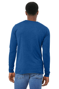 BELLA+CANVAS Unisex Triblend Long Sleeve Tee BC3513 - True Royal Triblend Back
