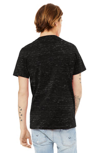 BELLA+CANVAS Unisex Textured Jersey V-Neck Tee BC3655 - Black Marble Back