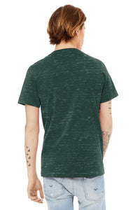 BELLA+CANVAS Unisex Textured Jersey V-Neck Tee BC3655 - Forest Marble Back