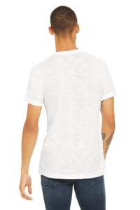 BELLA+CANVAS Unisex Textured Jersey V-Neck Tee BC3655 - White Slub Back