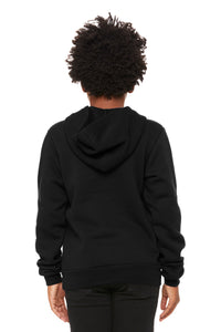 BELLA+CANVAS  Youth Sponge Fleece Pullover Hoodie BC3719Y - Black Back