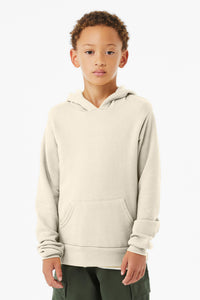 BELLA+CANVAS  Youth Sponge Fleece Pullover Hoodie BC3719Y - Natural