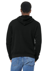 BELLA+CANVAS  Unisex Sponge Fleece Pullover Hoodie - DTG Black Back