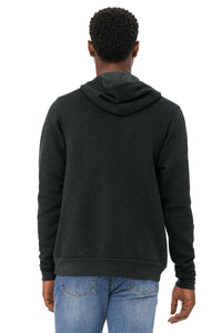 BELLA+CANVAS  Unisex Sponge Fleece Pullover Hoodie - Black Heather Back
