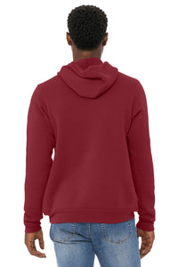 BELLA+CANVAS  Unisex Sponge Fleece Pullover Hoodie - Cardinal Back