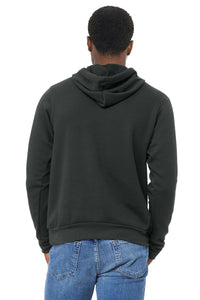 BELLA+CANVAS  Unisex Sponge Fleece Pullover Hoodie - Dark Grey Back