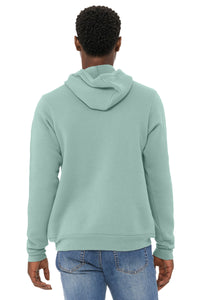 BELLA+CANVAS  Unisex Sponge Fleece Pullover Hoodie - Dusty Blue Back