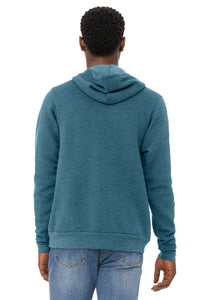 BELLA+CANVAS  Unisex Sponge Fleece Pullover Hoodie - Heather Deep Teal Back