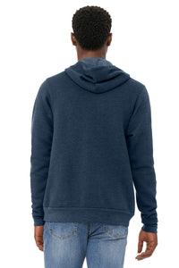 BELLA+CANVAS  Unisex Sponge Fleece Pullover Hoodie - Heather Navy Back