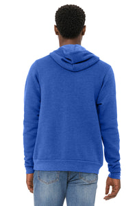 BELLA+CANVAS  Unisex Sponge Fleece Pullover Hoodie - Heather True Royal Back