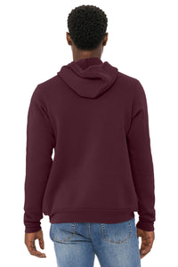 BELLA+CANVAS  Unisex Sponge Fleece Pullover Hoodie - Maroon Back