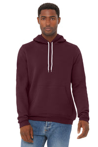 BELLA+CANVAS  Unisex Sponge Fleece Pullover Hoodie - Maroon