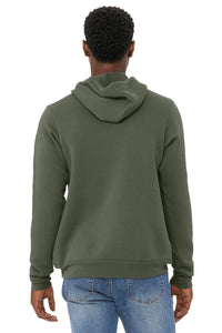 BELLA+CANVAS  Unisex Sponge Fleece Pullover Hoodie - Military Green Back