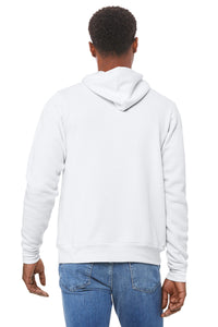 BELLA+CANVAS  Unisex Sponge Fleece Pullover Hoodie - White Back