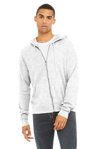 BELLA+CANVAS  Unisex Sponge Fleece Full-Zip Hoodie - Ash