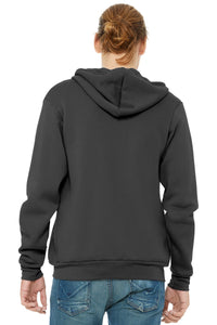 BELLA+CANVAS  Unisex Sponge Fleece Full-Zip Hoodie - Asphalt Back