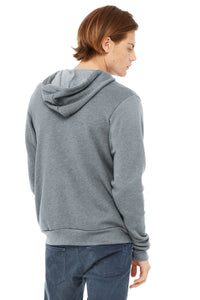 BELLA+CANVAS  Unisex Sponge Fleece Full-Zip Hoodie - Athletic Heather Back