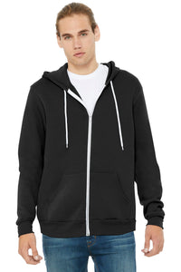 BELLA+CANVAS  Unisex Sponge Fleece Full-Zip Hoodie - DTG Black