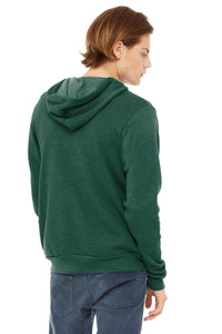 BELLA+CANVAS  Unisex Sponge Fleece Full-Zip Hoodie - Heather Forest Back