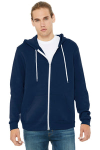 BELLA+CANVAS  Unisex Sponge Fleece Full-Zip Hoodie - Navy