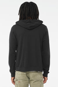 BELLA+CANVAS  Unisex Sponge Fleece Full-Zip Hoodie - Vintage Black Back