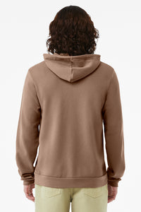 BELLA+CANVAS  Unisex Sponge Fleece Full-Zip Hoodie - Vintage Brown Back