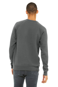 BELLA+CANVAS  Unisex Sponge Fleece Raglan Sweatshirt - Asphalt Back