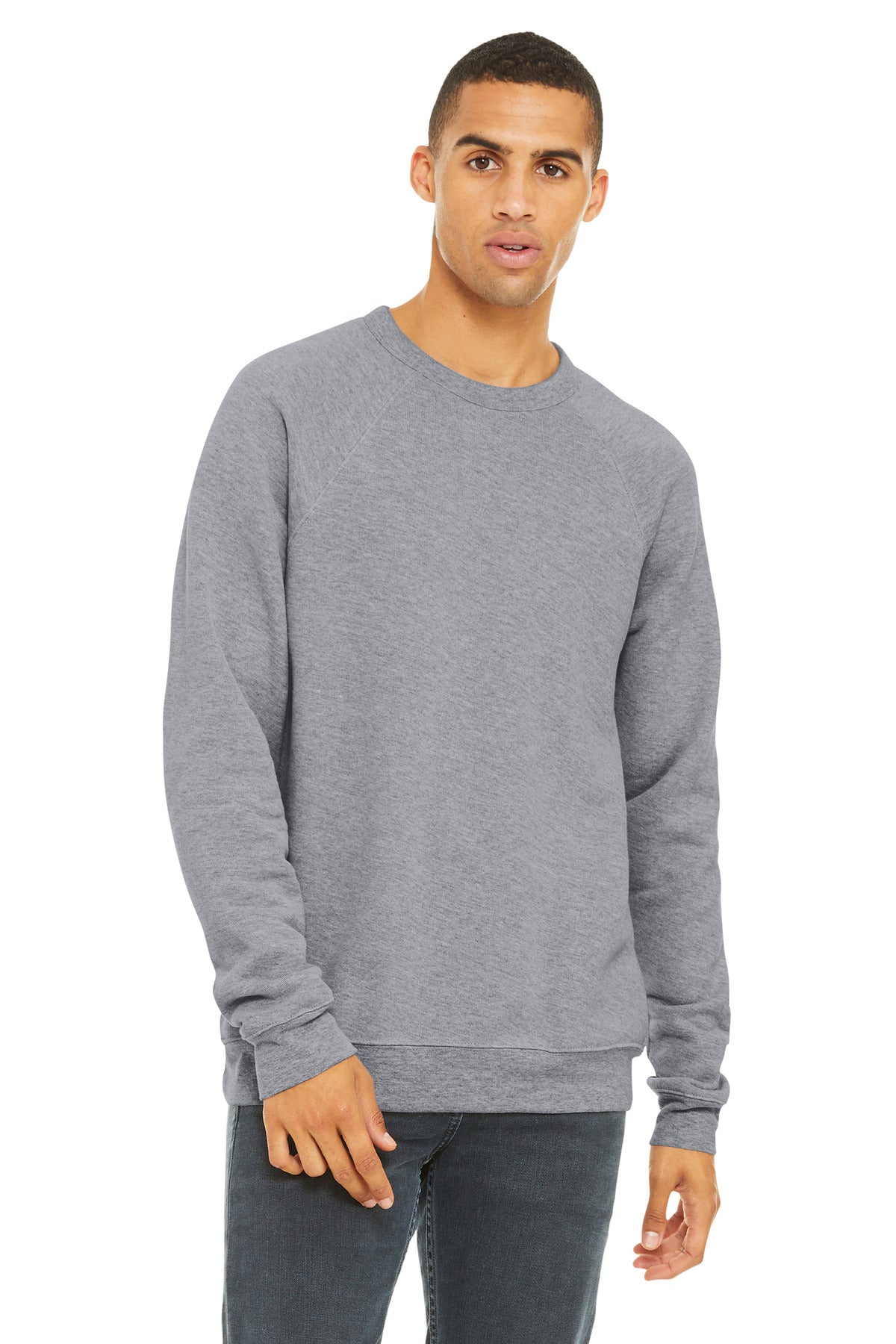 BELLA+CANVAS  Unisex Sponge Fleece Raglan Sweatshirt - Athletic Heather