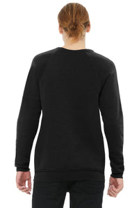 BELLA+CANVAS  Unisex Sponge Fleece Raglan Sweatshirt - Black Back
