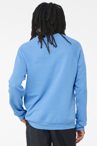 BELLA+CANVAS  Unisex Sponge Fleece Raglan Sweatshirt - Carolina Blue Back