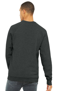 BELLA+CANVAS  Unisex Sponge Fleece Raglan Sweatshirt - Dark Grey Heather Back