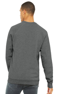 BELLA+CANVAS  Unisex Sponge Fleece Raglan Sweatshirt - Deep Heather Back