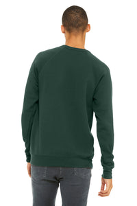BELLA+CANVAS  Unisex Sponge Fleece Raglan Sweatshirt - Forest Back