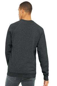 BELLA+CANVAS  Unisex Sponge Fleece Raglan Sweatshirt - Grey Acid Fleece Back