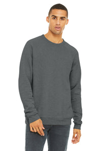 BELLA+CANVAS  Unisex Sponge Fleece Raglan Sweatshirt - Grey Triblend