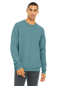BELLA+CANVAS  Unisex Sponge Fleece Raglan Sweatshirt - Heather Blue Lagoon