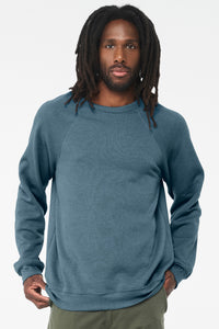 BELLA+CANVAS  Unisex Sponge Fleece Raglan Sweatshirt - Heather Deep Teal