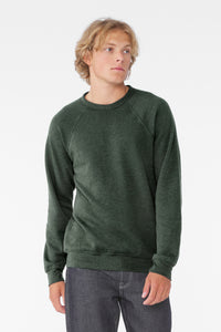 BELLA+CANVAS  Unisex Sponge Fleece Raglan Sweatshirt - Heather Forest