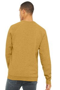 BELLA+CANVAS  Unisex Sponge Fleece Raglan Sweatshirt - Heather Mustard Back