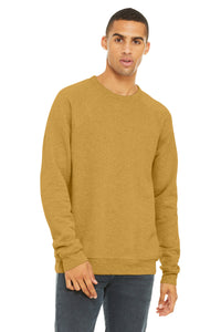 BELLA+CANVAS  Unisex Sponge Fleece Raglan Sweatshirt - Heather Mustard