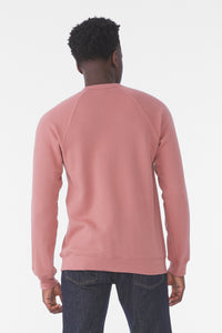 BELLA+CANVAS  Unisex Sponge Fleece Raglan Sweatshirt - Mauve Back