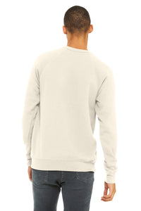 BELLA+CANVAS  Unisex Sponge Fleece Raglan Sweatshirt - Natural Back