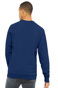 BELLA+CANVAS  Unisex Sponge Fleece Raglan Sweatshirt - Navy Triblend Back