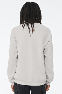 BELLA+CANVAS  Unisex Sponge Fleece Raglan Sweatshirt - Silver Back