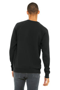 BELLA+CANVAS  Unisex Sponge Fleece Raglan Sweatshirt - Vintage Black Back