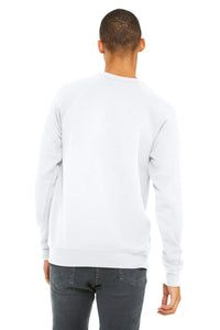 BELLA+CANVAS  Unisex Sponge Fleece Raglan Sweatshirt - White Back