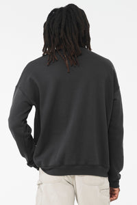 BELLA+CANVAS  Unisex Sponge Fleece Drop Shoulder Sweatshirt - Dark Grey Back
