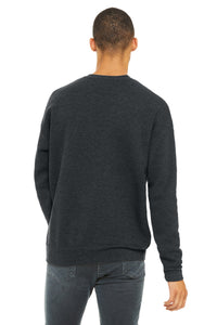 BELLA+CANVAS  Unisex Sponge Fleece Drop Shoulder Sweatshirt - Dark Grey Heather Back