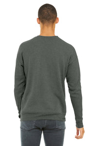 BELLA+CANVAS  Unisex Sponge Fleece Drop Shoulder Sweatshirt - Deep Heather Back